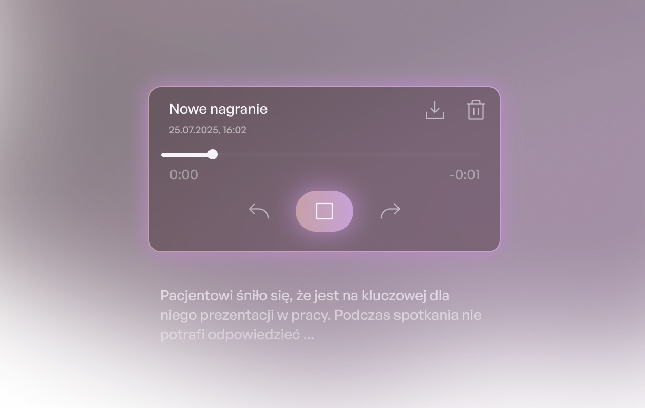 Session recording interface