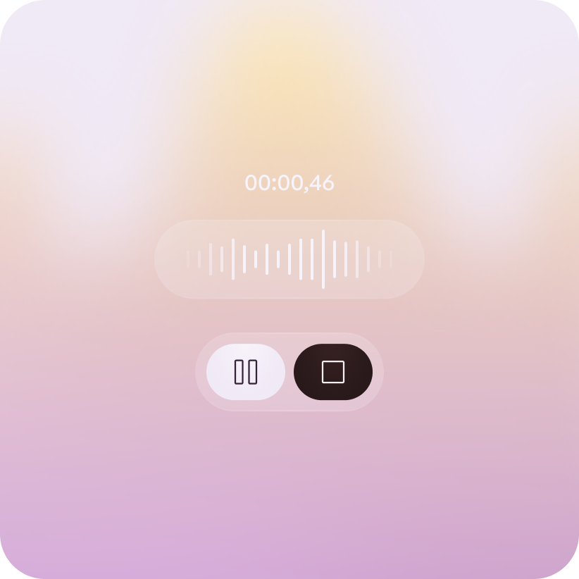 Audio recording interface